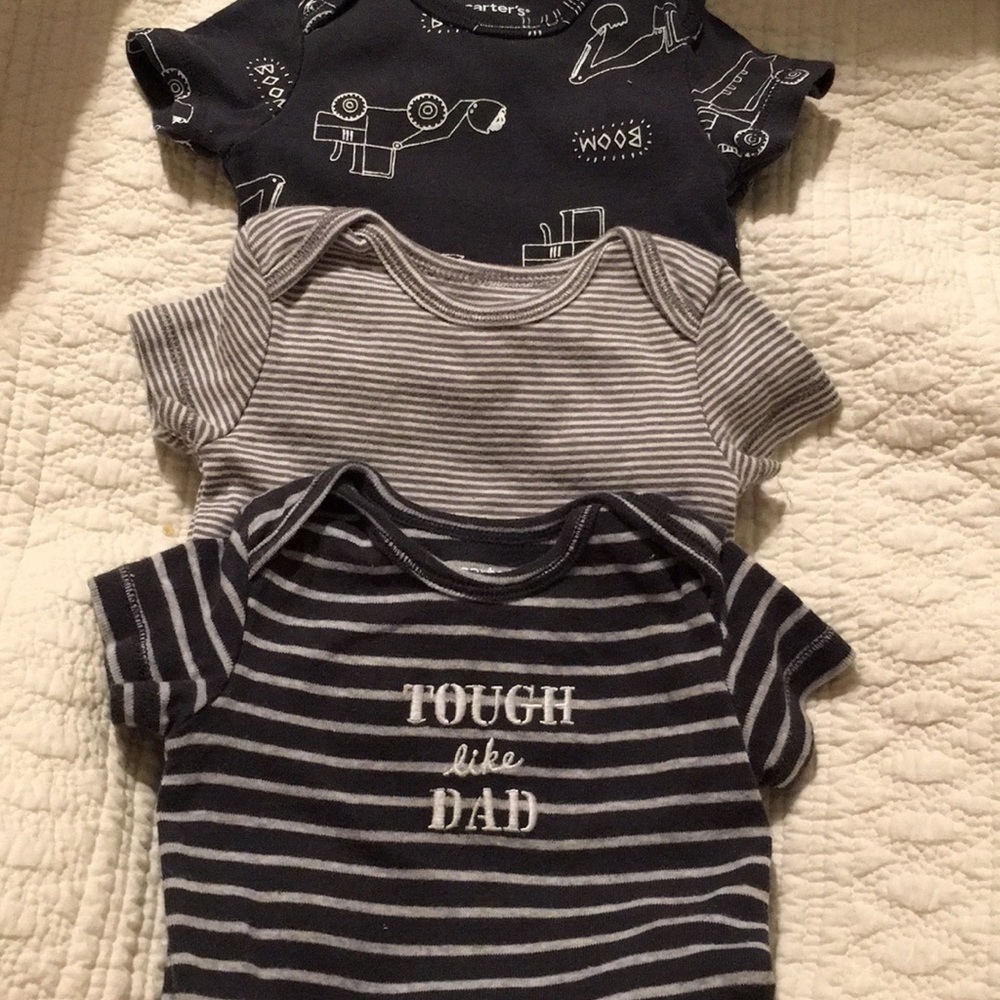 3 boys Carter’s onesies